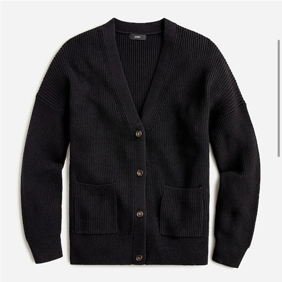 J. Crew V-Neck Cotton Cashmere Cardigan - Picture 4 of 14